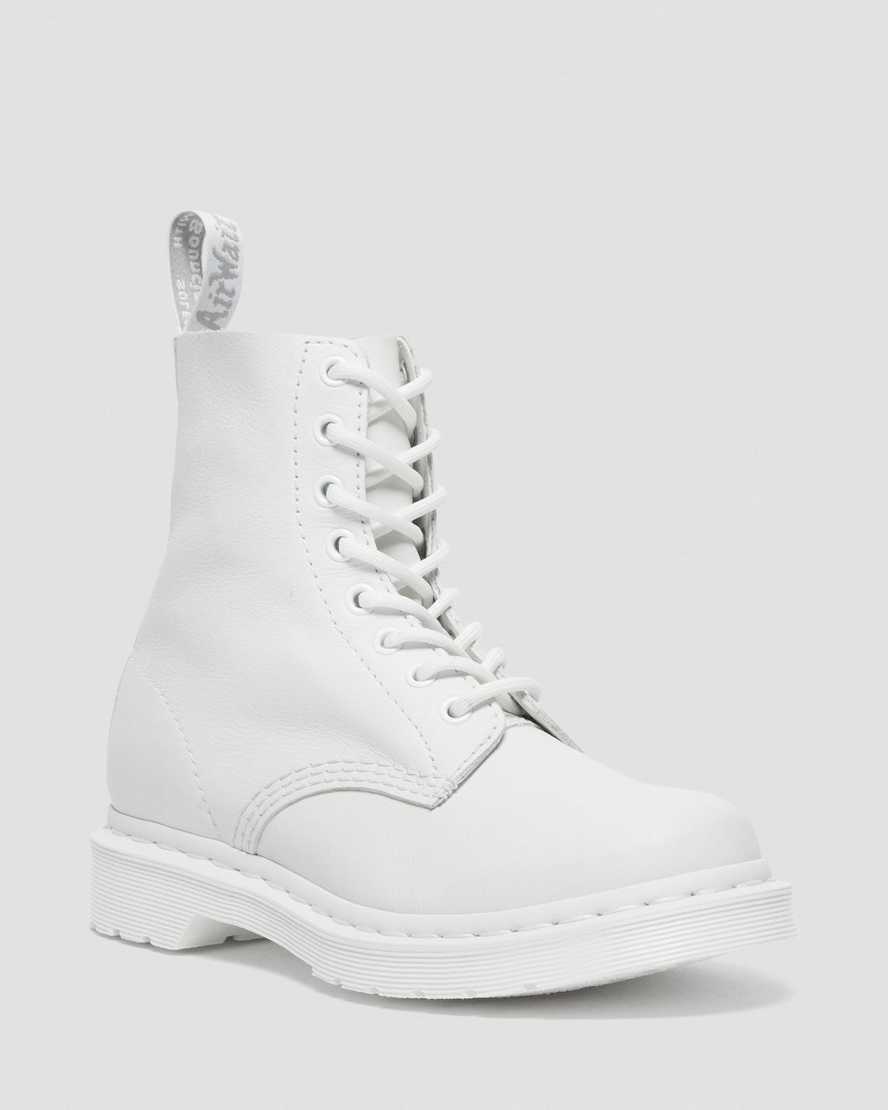 Dr. Martens 1460 Pascal Mono Snørestøvler Dame Hvite [3027XOLVY]